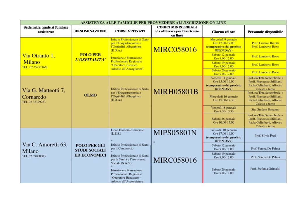 ISCRIZIONI 2019/2020 – CIRC. N. 144 – 04.01.2019